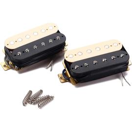 Micro guitare noir et crème Zebra face Humbucker Double bobine micros  guitare électrique 50 / 52Mm avec installation d'accessoires de guitare de  cadre