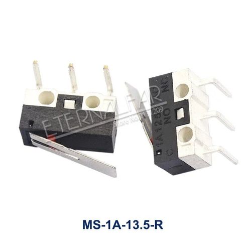 Micro Interrupteur De Fin De Course  Bouton Poussoir Momentan,Interrupteur De Souris,1a,125v Ac,3 Broches,Longue Poigne,Bras De Levier  Roulettes,Spdt,12x6x6mm - Type Ms-1a-13.5-R-5 Pieces-Lot