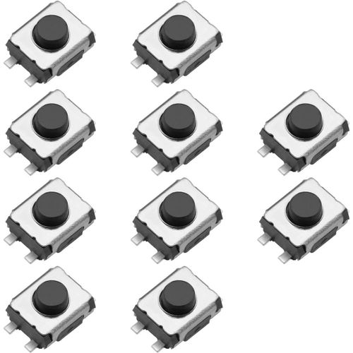 Micro-Interrupteur De Tlcommande Pour Cl De Voiture  4 Broches Micro Bouton-Poussoir Remplacement Compatible Avec Renault Bouton De Rparation De Cl  Distance 3x4x2mm