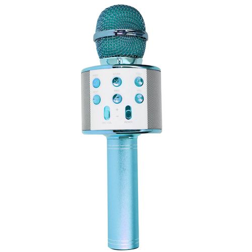 Micro Karaok Bluetooth Haut-parleur intgr Boutons Multifonctions Bleu Clair