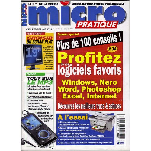 Micro Pratique 125 S - Dossier 50pages : Profitez De Vos Logiciels Favoris : Windows, Word,Excel,...
