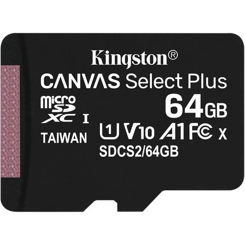 Micro SD Card HC 64Go -C10 + Adaptateur SD- Canvas Select Plus Rf : SDCS2/64GB Sorecop Inclus