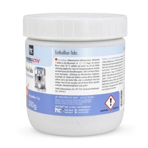 Microactiv Pastilles Dtartrantes Pour Machine  Caf  300 G (30 Tabs)  Sans Phosphate, Dissolution Rapide  Dtartrant Universe
