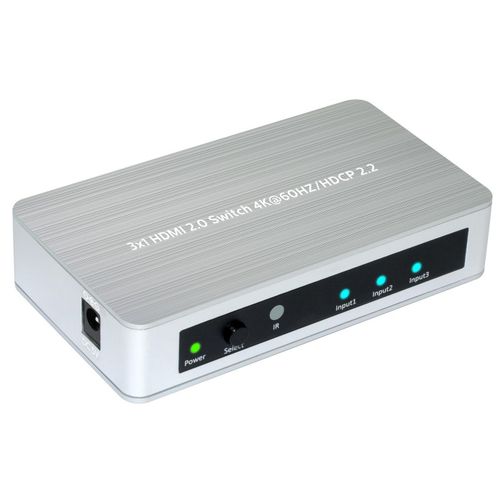 MicroConnect - HDMI 2.0 Switch 3 to 1 way
