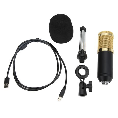 Microphone A Condensateur Usb Rgb Pour Jeux Video, Diffusion En Direct, Ordinateur, Eclairage Rgb, Enregistrement Colore, Avec Support Anti-Vibration