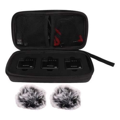 Microphone Cravate Bluetooth Sans Fil 2,4 Ghz, 1 En 2, Reduction De Bruit Intelligente, Pour Diffusion En Direct Sur Telephone Portable W3