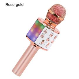 Microphone GENERIQUE Microphone sans fil Bluetooth karaoké portable  professionnel de KTV-rose