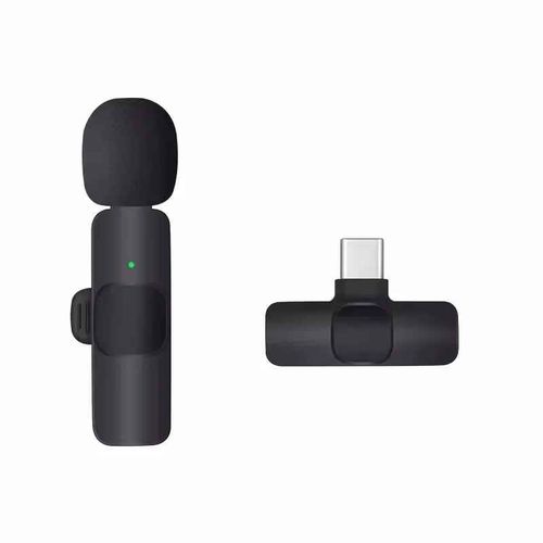 Microphone Lavalier sans fil portable,2.4G,audio,vido,statique,mini micro pour iPhone,Android,diffusion en direct,jeu,tlphone - Type typec single-K1