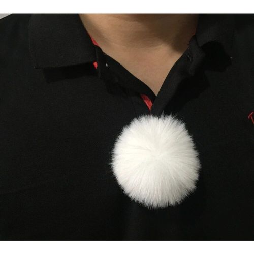 Microphone Lavalier universel Frequency Cat,pare-brise en fourrure,pare-brise doux pour D11,RODE BOYA,micro  revers - Type White 1.50CM