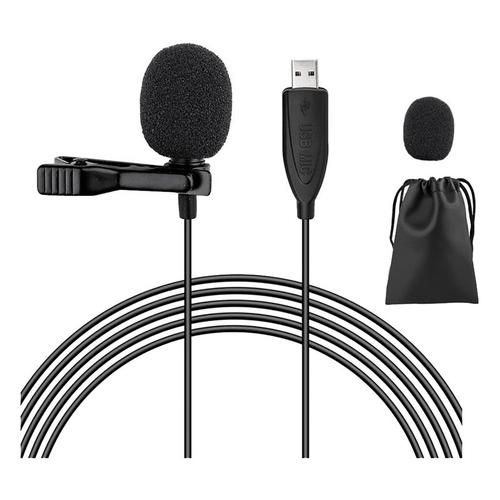 Microphone Lavalier Usb 6,6 Pieds Microphone Pc Condensateur Omnidirectionnel Lavalier Clip Sur Mic Pour Ordinateur, , Ordinateur Portable