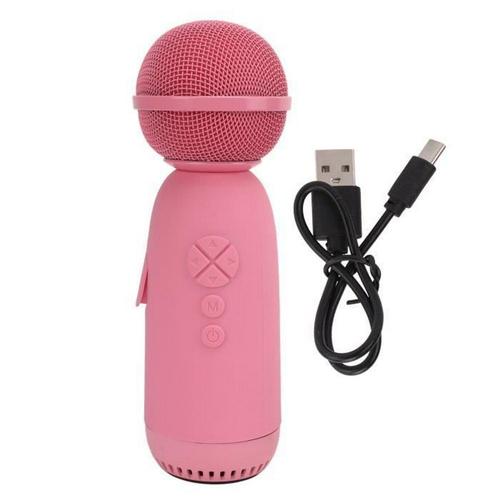 Microphone portatif Bluetooth Microphone Portable sans fil karaok micro haut-parleur enfants dessin anim jouets pour la fte