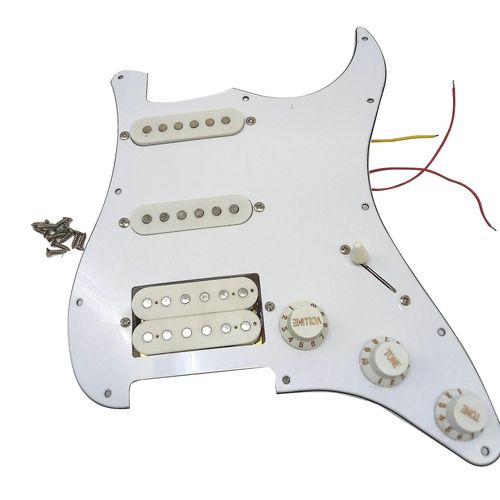 Micros Pickguard Guitare Electrique Charg Prcbl Scratchplate Assembly 11 Trou Ssh