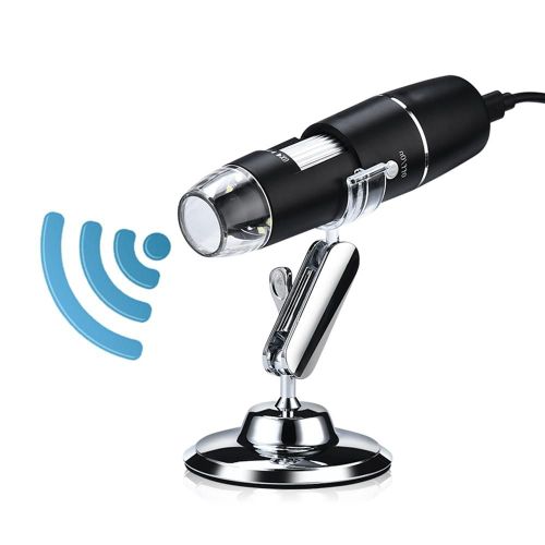 AOPICK Microscope Numérique, 4.3'' Microscope à Grossissement 50X-1000X, 1080P FHD Monnaie Microscopeavec 8 Lumières LED Et Batterie Rechargeable, Compatible Avec Les Systèmes MacOS Et Windows-Noir