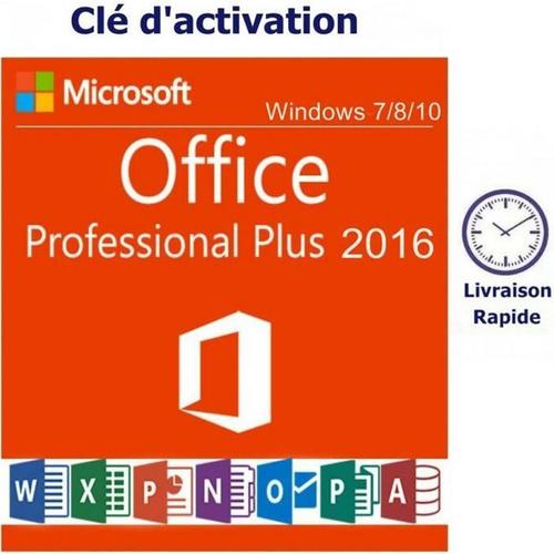 Microsoft Office 2016 Professionnel Pro Plus Franais Cl Licence D'activation