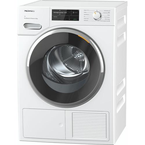 Miele T1 TWL780WP EcoSpeed&Steam&9kg White Edition Sche-linge Blanc lotus - Chargement frontal