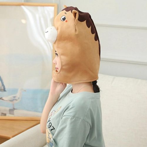 Mignon Abeille Paroth Perroquet Vache Cheval Tte Doux En Peluche Poupe Couvre-Chef Chapeau Dormir Toy_A