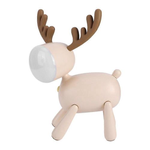 Mignon Cerf En Forme Veilleuse Led Lampe De Table Chargement Usb Pour La Lecture Enfant Chambre Decormousse Couleur