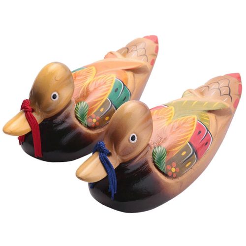 Mignon Chinois En Bois Et Canard Dcorations Intrieur Chambre  Coucher Chambre  Coucher, 2pcs