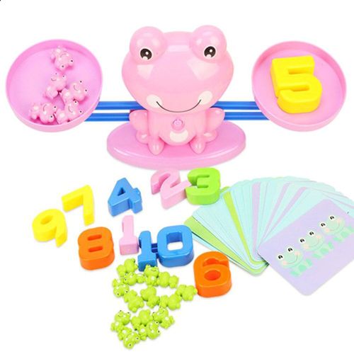 Mignon Grenouille Balance chelle Jeu De Maths Enfants Illumination Numrique Addition Et Soustraction Maths chelles Puzzle Jouets Soustraire #30