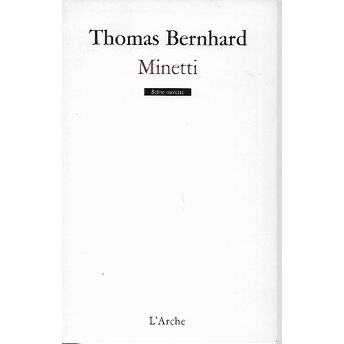 Minetti   de Thomas Bernhard 