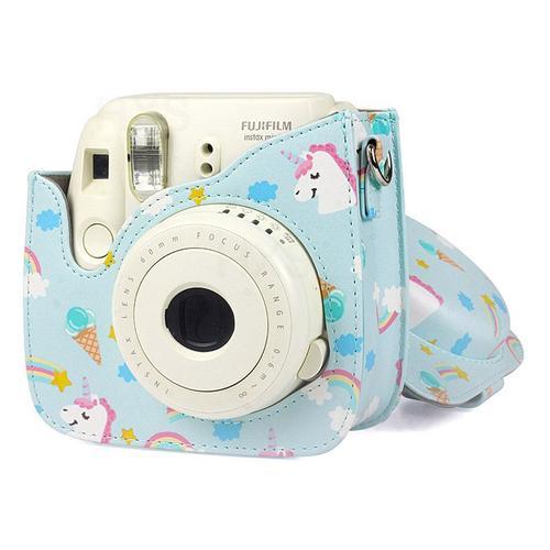 Mini 9 Sac Z - tui Pour Fujifilm Instax , Housse De Protection En Cuir Pu Avec Bandoulire, Pour Appareil Photo  Film Instantan