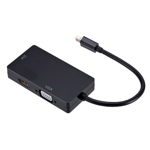 Mini adaptateur DisplayPort DP vers HDMI VGA DVI 3 en 1, convertisseur de cble DisplayPort, Mini cble DP pour Surface projecteur TV moniteur PC