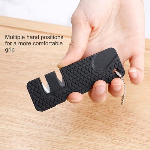 Mini Affteur De Couteaux Portable, Pierre  Aiguiser, Ciseaux En Acier Au Tungstne, Porte-Cls En Cramique, Outil De Camping  Crochets Multiples Pour L'extrieur
