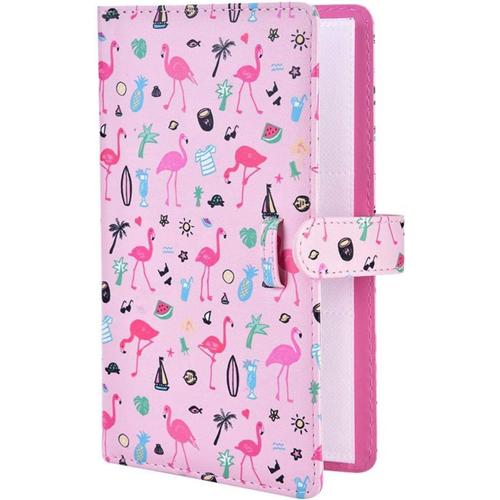 Mini album photo, 96 pochettes pour album photo 3 '' pour Fujifilm Instax Leica Sofort Lomo Mini, compatible avec toutes les photos d'appareil photo 3 pouces(Rose)