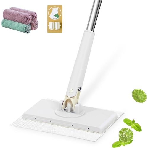 Mini-Balai  Changement Automatique, Balai Essoreur Multifonction, Compatible Avec Les Serviettes Et Lingettes Jetables (A, 71 Cm/27,9 Po)