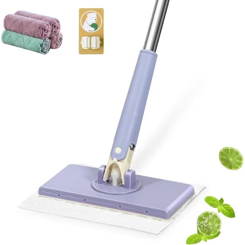 Mini-Balai  Changement Automatique, Balai Essoreur Multifonction, Compatible Avec Les Serviettes Et Lingettes Jetables (B, 71 Cm/27,9 Po)