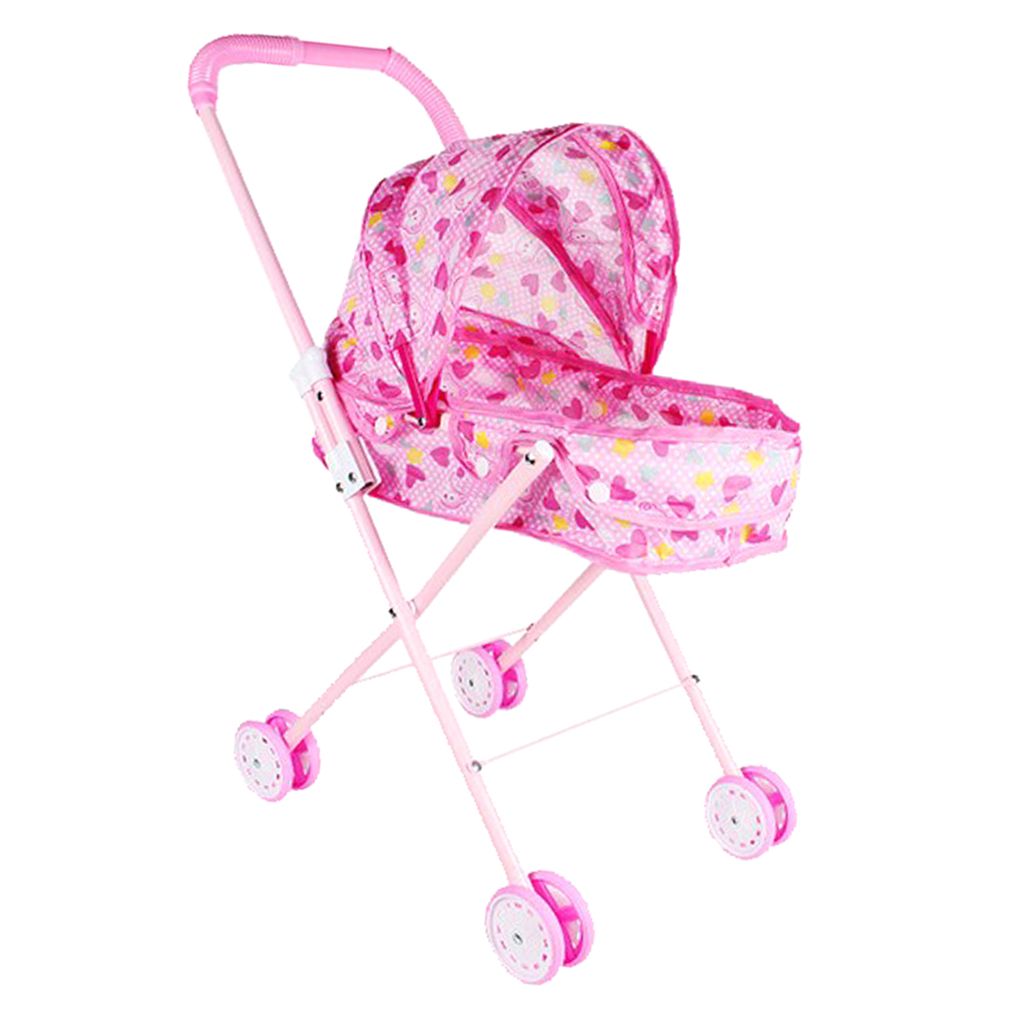 Mini Bebe Poussette Chariot Pliant Poussette Poupee Chariot Enfants Semblant Jouer Jouet Rakuten