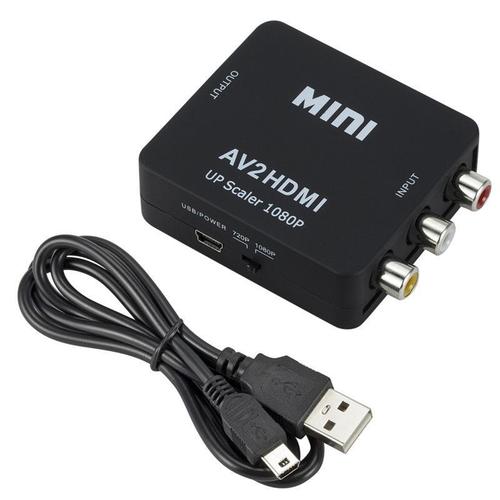 Mini botier de convertisseur vido HD RCA CVSB L/R AV vers HDMI adaptateur de convertisseur 1080P HDMI2AV prise en charge de l'adaptateur de sortie NTSC PAL