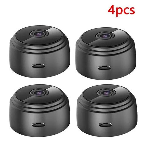 Mini Camra De Surveillance Sans Fil A9, Wifi, 1080p, Cctv, Intrieur, Extrieur, Scurit Ip, Tlcommande, Surveillance, Nuit, Mobile-4pcs-Noir