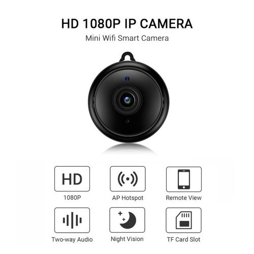 Mini Camra De Surveillance Secrte Ip Wifi Hd 1080p, Enregistreur Vido Sans Fil, Avec Tlcommande Dvr Et Capteur De Mouvement, Version Nuit Infrarouge