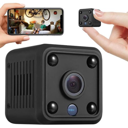 Mini Camra De Surveillance Wi-Fi 1080p D'intrieur Mini Camra Avec Enregistrement,Application Mobile Pour Micro Camra Intrieure,Mini Camra Wi-Fi Avec Batterie Avec Dtecteur De Mouvement Vision