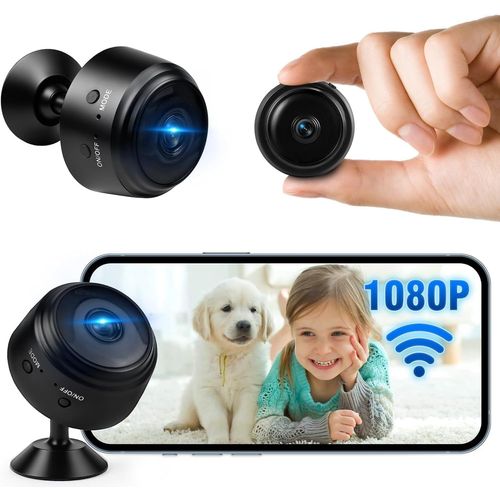Mini Camra Espion Sans Fil,1080p Camera Surveillance Wifi Exterieure/Interieur Sans Fil Micro Camra Espio,Avec Dtection De Mouvement Et Vision Nocturne,Enregistrement Vido  Distance.[V10]