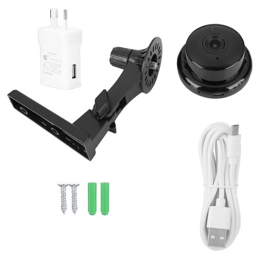 Mini Camera Ip Sans Fil 1080p P2p Avec Bouton Wifi Et Detecteur De Mouvement Infrarouge, Alarme, Au