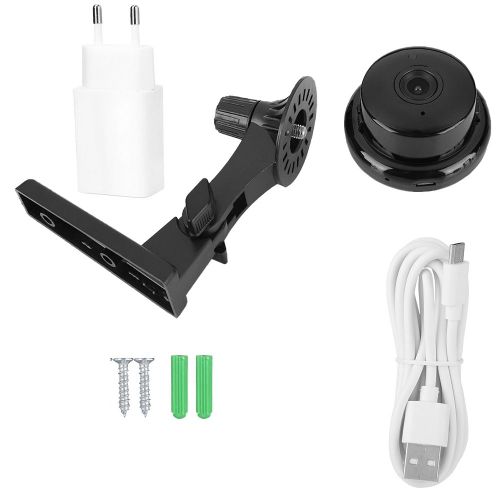 Mini Camera Ip Sans Fil 1080p P2p Avec Bouton Wifi Et Detecteur De Mouvement Infrarouge, Alarme, Eu
