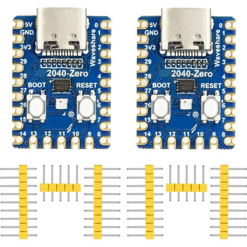 Mini Carte Microcontrleur Raspberry Pi 2040-Zero base sur Le Processeur Arm Cortex M0+ Double C?ur Raspberry-Pi 2040 pour C/C++/Python (2 pices)