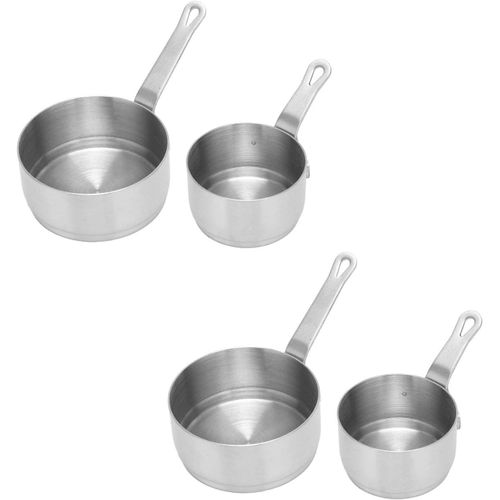 Mini Casserole En Acier Inoxydable, 4 Tasses  Sauce Petite Casserole Multifonction, 2 Tasses  Sauce, Casserole Avec Poigne, Conception De Poigne Empilable Adapte Aux Banquets Et Aux Piq[X792]