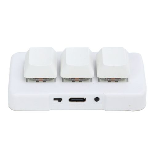 Mini clavier de programmation blanc  3 touches : 3 touches essentielles pour un codage efficace