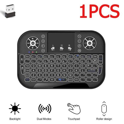 Mini clavier rtroclair Bluetooth 2.4G, tlcommande tactile sans fil avec rcepteur USB, pour Android Smart TV Box