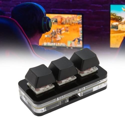 Mini Clavier Usb à 3 Touches, RéTroéClairage Led Rvb, Prend En Charge Le Remplacement à Chaud, Clavier De Programmation Macro Osu Hid Pour Windows, Os X, Linux, Noir