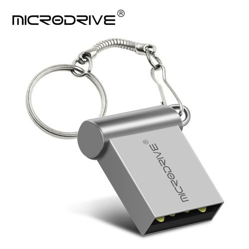 Mini cl USB 2.0 en mtal,4 Go,8 Go,16 Go,32 Go,64 Go,128 Go,cl USB,cl USB,disque U,mmoire flash- Argent-128 Go