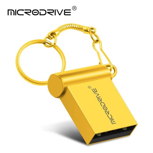 Mini cl USB 2.0 en mtal,4 Go,8 Go,16 Go,32 Go,64 Go,128 Go,cl USB,cl USB,disque U,mmoire flash - Type Or-128 Go