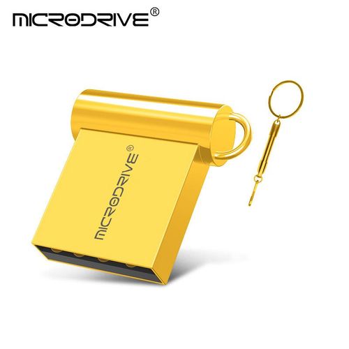 Mini cl USB 2.0 en mtal,support  mmoire de 4 Go 8 Go 16 Go 32 Go 64 Go 128 Go 256 Go 512 Go- Or-256 GO-C