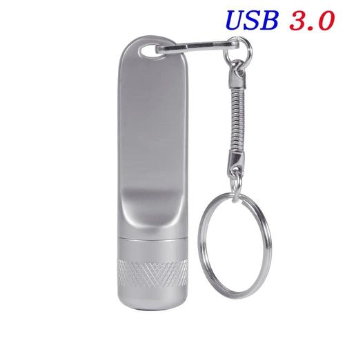Mini cl USB 3.0 avec Microphone,support  mmoire de 8GB 32GB 64GB 128GB,lecteur Flash mtallique,cadeau cratif,argent - Type Silver-32GB