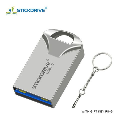 Mini cl USB 3.0 pour PC,haute vitesse,capacit relle 64GB,32GB,16GB,128GB- Argent-64 GO