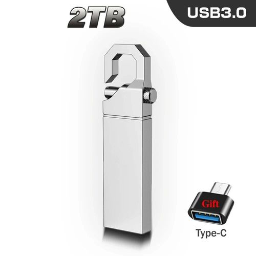Mini cl USB en mtal tanche,cl USB,adaptateur OTG de type C,cl USB 3.0 haute vitesse,mmoire 2 To,1 To,2024 - Type silver 2