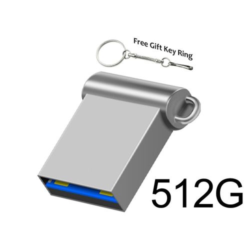Mini cl USB haute vitesse,cl USB,cl USB,cl USB 512,cadeau SSD portable,2 To,1 To,3.0 Go - Type silver 512GB